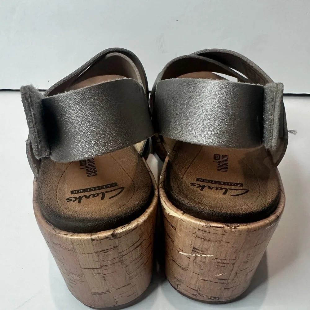 Clarks Women's Metallic Wedge Sandals